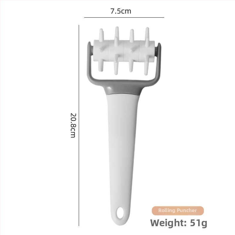 Plastový valček na cesto s dierovacím nástrojom na pizzu, valček na fondant, formička na sušienky, nôž na pizzu s mriežkou
