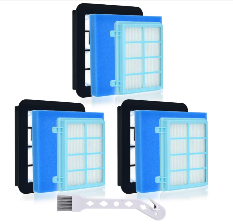 Príslušenstvo k vysávaču Philips FC9331/FC9332/FC8010 – Bavlnený filter a sieťový filter, pre domáce použitie, 51–100 m²