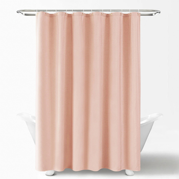 Kúpeľňový záves z polyesteru, vodeodolný, ľanová imitácia povrchovej úpravy, jednobarevný vzor, ľahký luxusný štýl, prispôsobenie k dispozícii