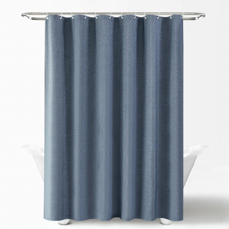 Kúpeľňový záves z polyesteru, vodeodolný, ľanová imitácia povrchovej úpravy, jednobarevný vzor, ľahký luxusný štýl, prispôsobenie k dispozícii