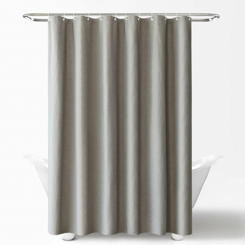 Kúpeľňový záves z polyesteru, vodeodolný, ľanová imitácia povrchovej úpravy, jednobarevný vzor, ľahký luxusný štýl, prispôsobenie k dispozícii