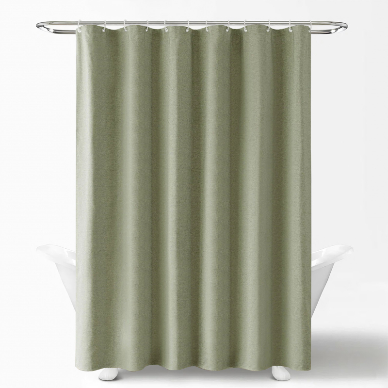 Kúpeľňový záves z polyesteru, vodeodolný, ľanová imitácia povrchovej úpravy, jednobarevný vzor, ľahký luxusný štýl, prispôsobenie k dispozícii
