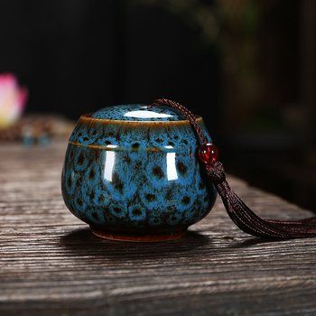 Keramický čajový kontajner so vzduchotesným uzáverom pre čaj Tieguanyin Pu'er, prenosný na cestovanie