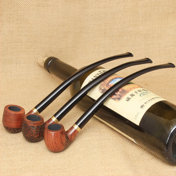 Kriaušės medžio pipa – rankų darbo, ilga rankena, su filtru