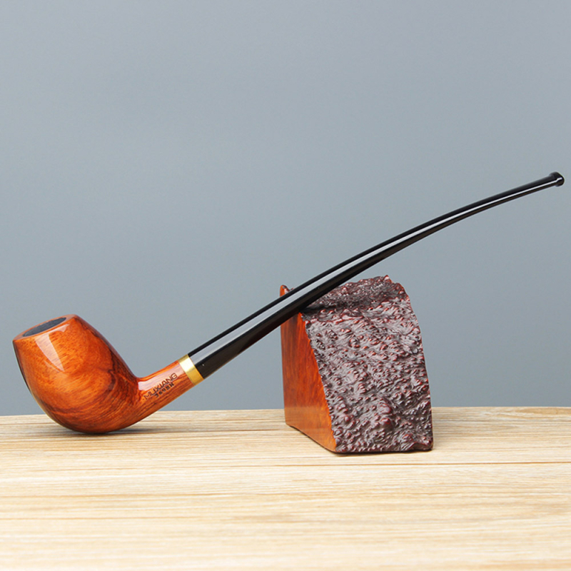 Kriaušės medžio pipa – rankų darbo, ilga rankena, su filtru