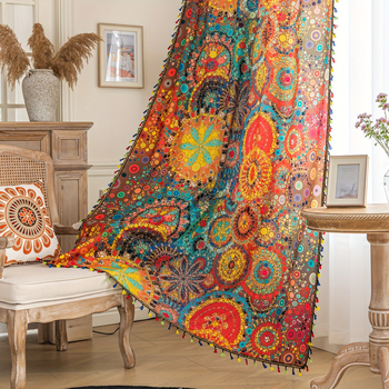 Hardvér na závesy do okien – Bohémsky vidiecký štýl súprava závesov (Model jd601099536536736; Značka: Other)