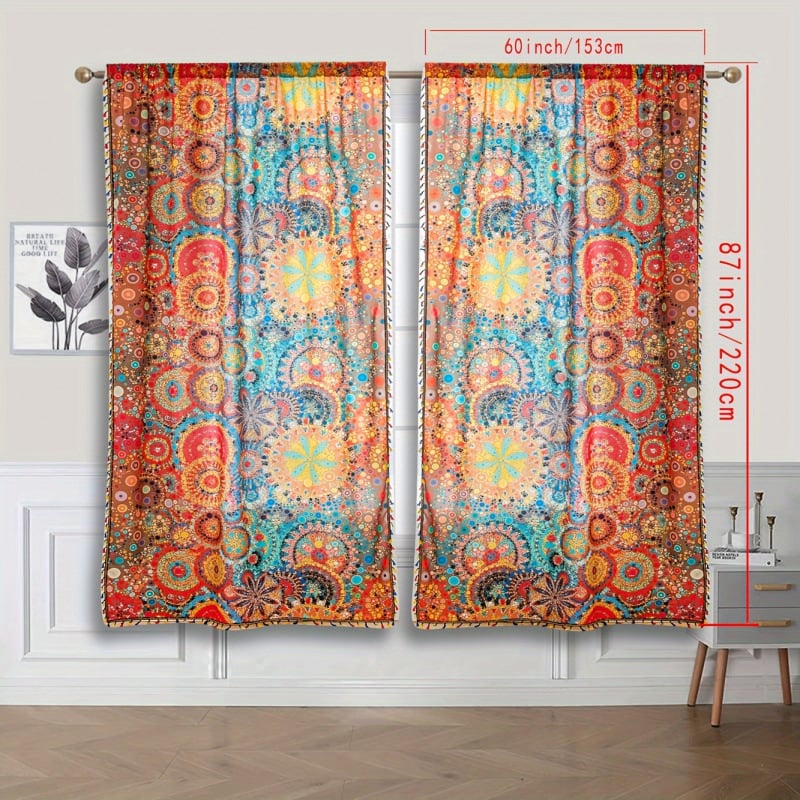 Hardvér na závesy do okien – Bohémsky vidiecký štýl súprava závesov (Model jd601099536536736; Značka: Other)