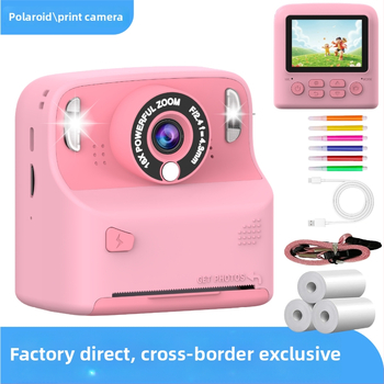 Detská Polaroid kamera X6D-Print, IPS HD displej, 48 MP senzor, TF karta, výdrž batérie 5–7 hodín