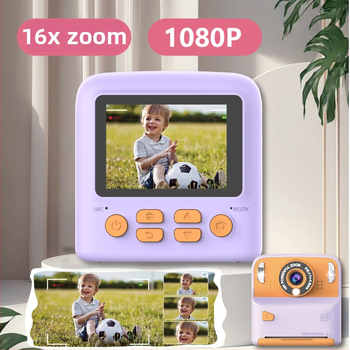 Detská Polaroid kamera X6D-Print, IPS HD displej, 48 MP senzor, TF karta, výdrž batérie 5–7 hodín