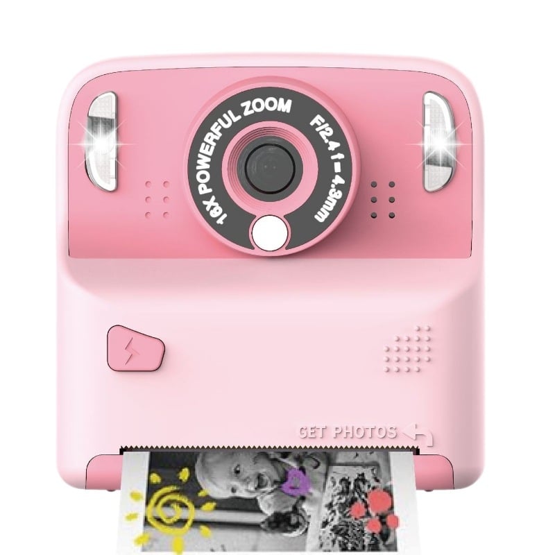 Camera Polaroid pentru copii X6D-Print, ecran IPS HD, senzor 48 MP, card TF, autonomie baterie 5–7 ore