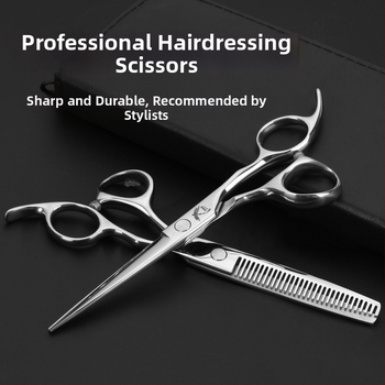 440C profesionálne nožnice na vlasy, čepeľ tvaru listu vrby, texturujúce nožnice