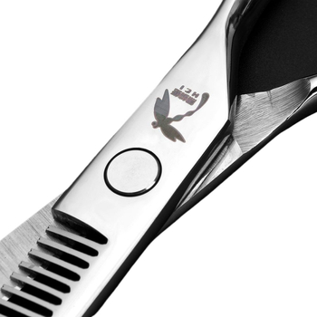 440C profesionálne nožnice na vlasy, čepeľ tvaru listu vrby, texturujúce nožnice