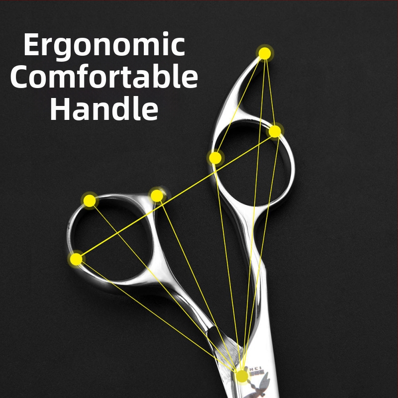 440C profesionalios plaukų žirklės, gluosnio lapų formos ašmenys, tekstūruojančios žirklės