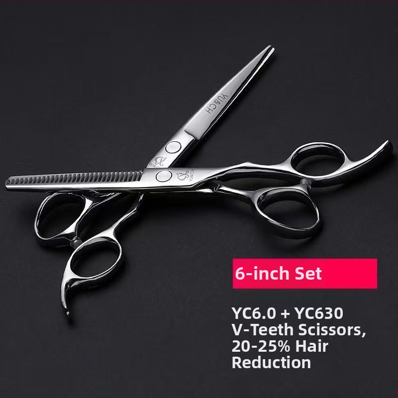 440C profesionálne nožnice na vlasy, čepeľ tvaru listu vrby, texturujúce nožnice