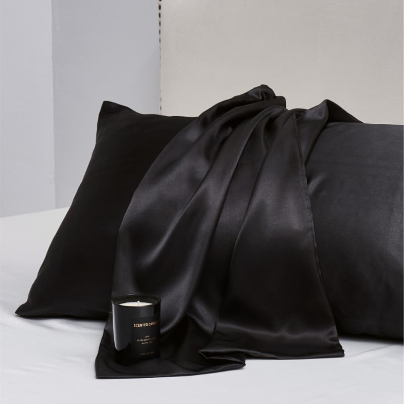 Сатенен калъф за възглавница със очна маска и ластик за коса – 100% полиестер, твил тъкан, дигитален печат