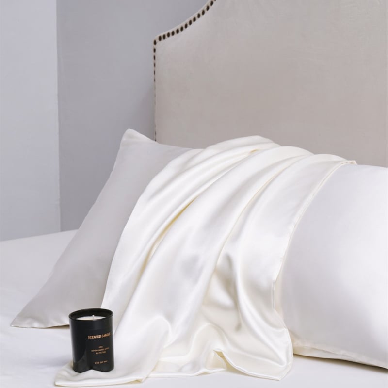 Сатенен калъф за възглавница със очна маска и ластик за коса – 100% полиестер, твил тъкан, дигитален печат