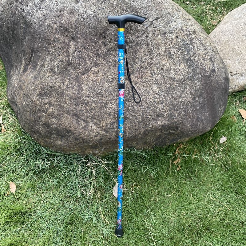 Aliuminio lydinio žygio lazda, sulankstoma teleskopinė, penkių sekcijų, lengva, svoris 250 g