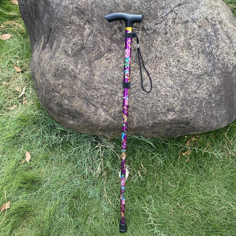 Aliuminio lydinio žygio lazda, sulankstoma teleskopinė, penkių sekcijų, lengva, svoris 250 g