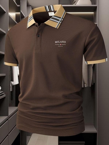 Поло риза с бродирани райета - коприна, свободна кройка, дълги ръкави