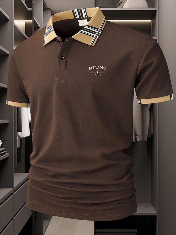 Polo tričko s pruhovanou výšivkou - hodváb, voľný strih, dlhé rukávy