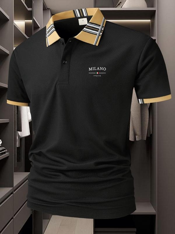 Поло риза с бродирани райета - коприна, свободна кройка, дълги ръкави