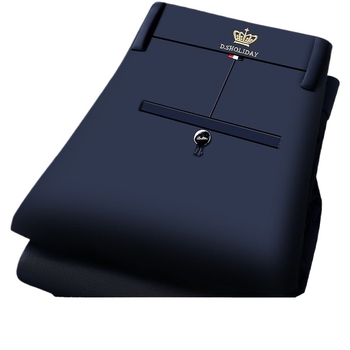 Мъжки дебели зимни панталони с висока талия и права кройка, висока еластичност, без гладене