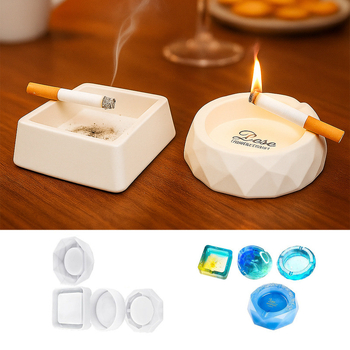 Silikónová forma na popolník pre drip-glue remeslá – Jubao Pen, model Oth-023, materiál: silikón, štýl: moderný minimalistický