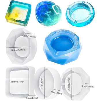 Silikónová forma na popolník pre drip-glue remeslá – Jubao Pen, model Oth-023, materiál: silikón, štýl: moderný minimalistický