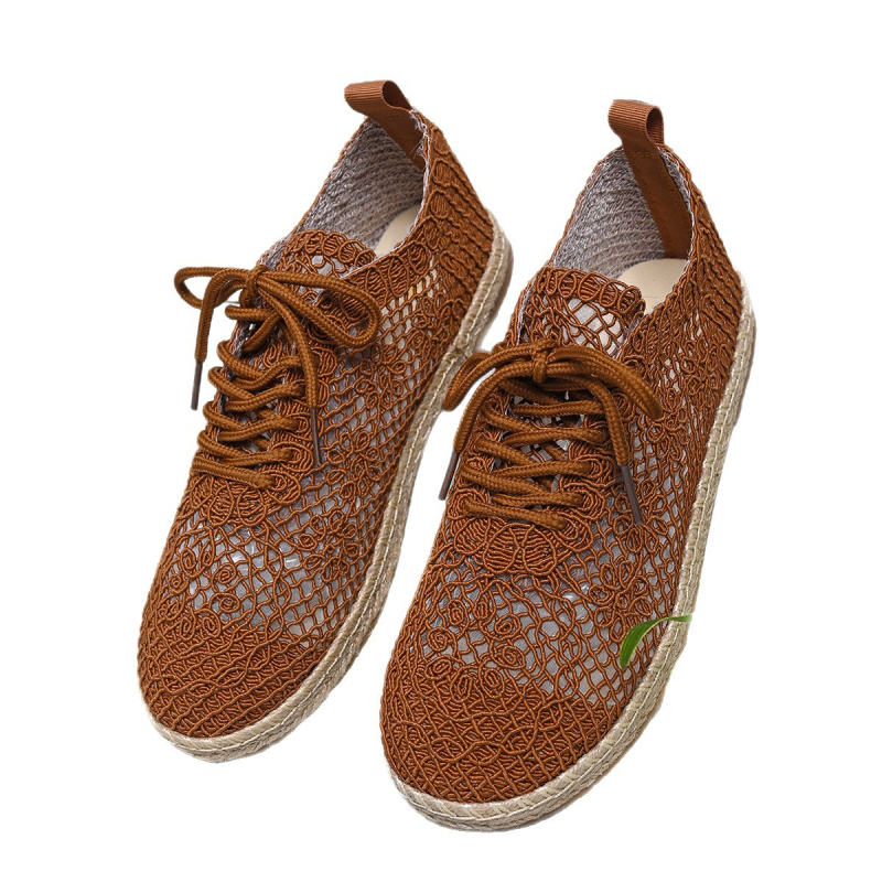 Ženske fisherman cipele, PU gornji dio, okrugli vrh, prednje vezanje na pertle, nizak ravni potplat 1–3 cm, gumeni đon