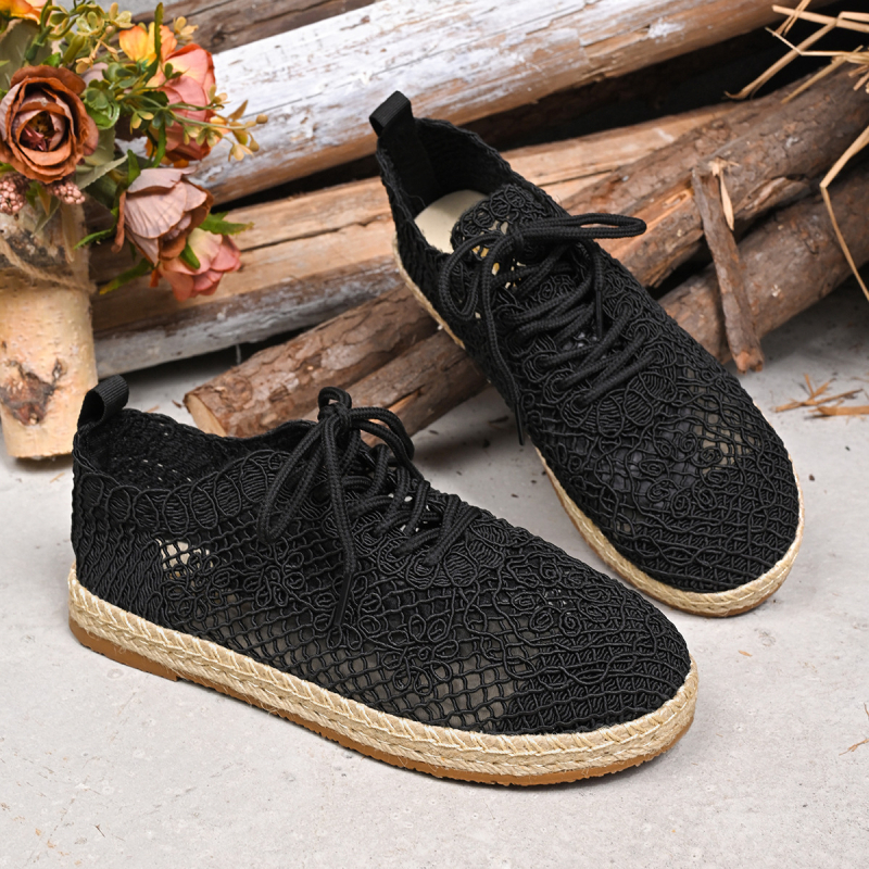 Ženske fisherman cipele, PU gornji dio, okrugli vrh, prednje vezanje na pertle, nizak ravni potplat 1–3 cm, gumeni đon