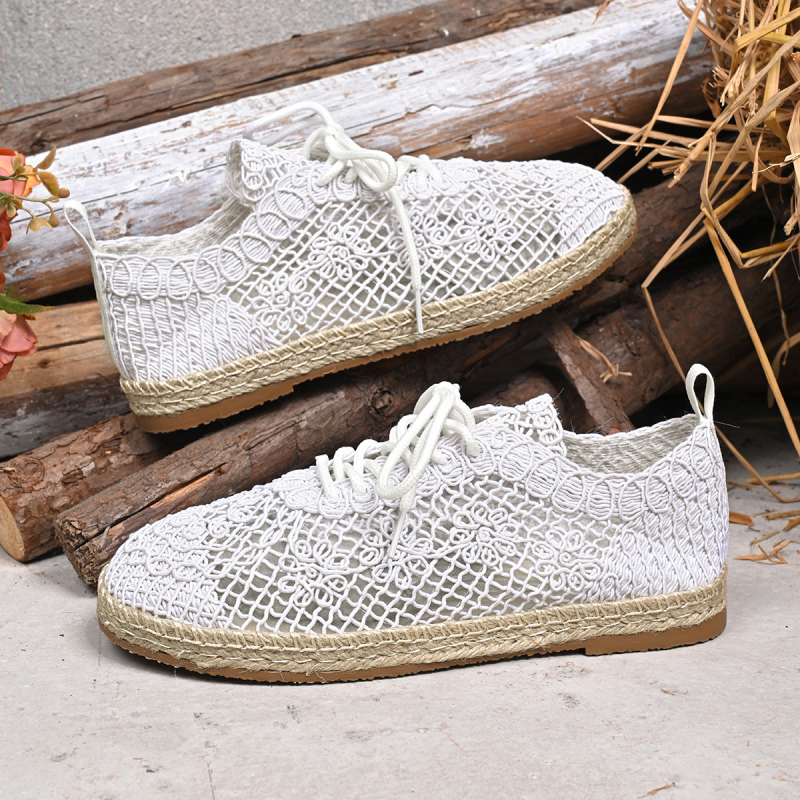 Ženske fisherman cipele, PU gornji dio, okrugli vrh, prednje vezanje na pertle, nizak ravni potplat 1–3 cm, gumeni đon