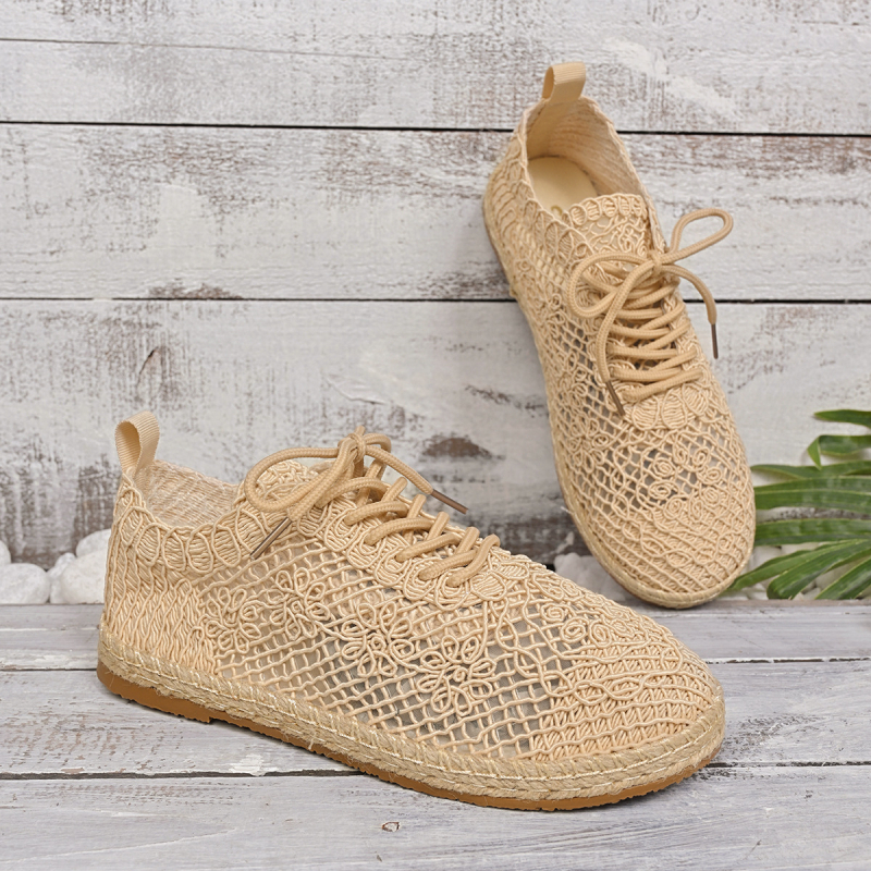 Ženske fisherman cipele, PU gornji dio, okrugli vrh, prednje vezanje na pertle, nizak ravni potplat 1–3 cm, gumeni đon