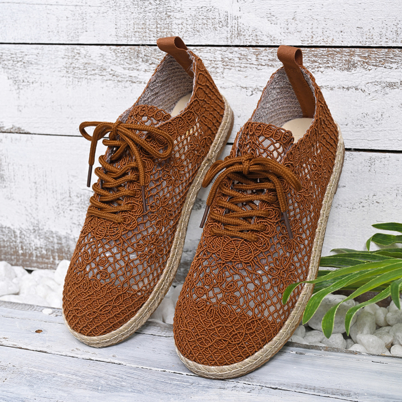 Ženske fisherman cipele, PU gornji dio, okrugli vrh, prednje vezanje na pertle, nizak ravni potplat 1–3 cm, gumeni đon