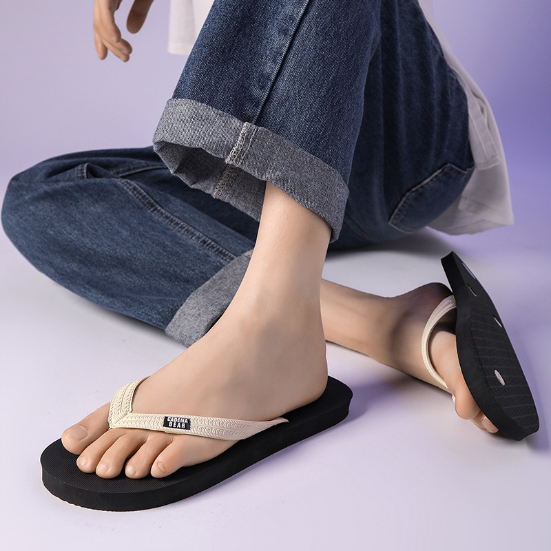 Pánske EVA flip-flopy – protišmykové, priedušné, retro hrubá podrážka, otvorený prst, na pláž