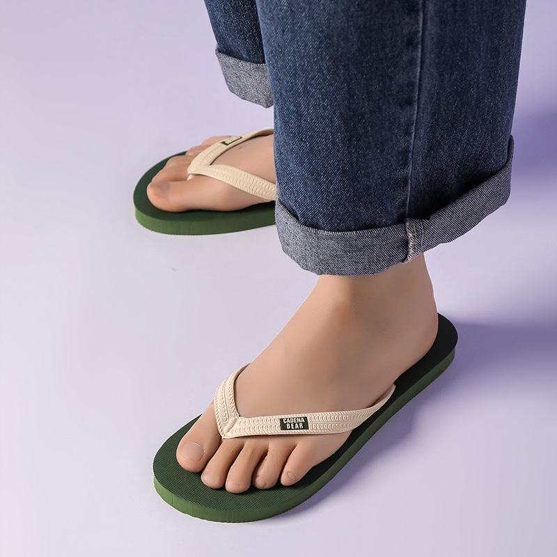 Pánske EVA flip-flopy – protišmykové, priedušné, retro hrubá podrážka, otvorený prst, na pláž