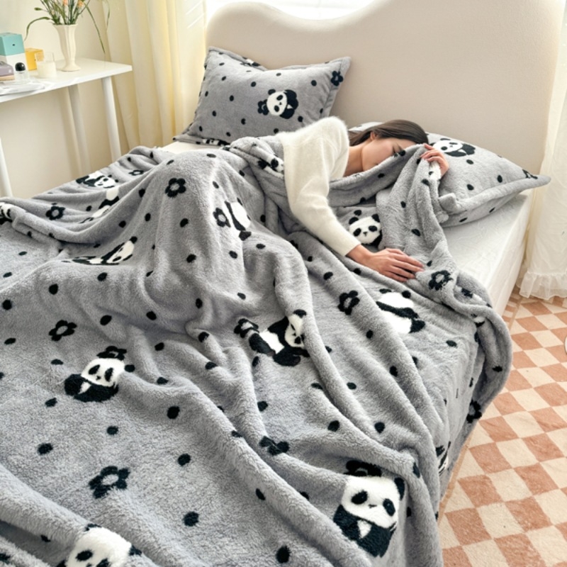 Jubilee Dream Flanelová hrubá deka s kockovaným vzorom na pohovku a popoludňajšie zdriemnutie, prispôsobiteľná, Hmotnosť 300, Sezóna jar–jesen, Zmršťovanie 2–3%