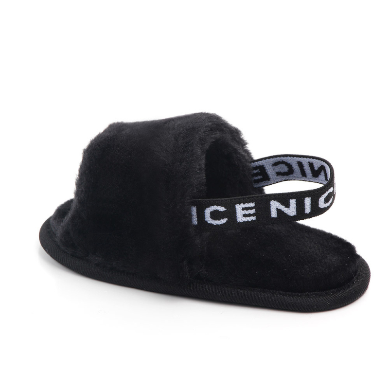 Sandale pentru copii mici (12–48 luni) – partea superioară din fleece coral, respirante, anti-derapare, durabile, închidere Velcro