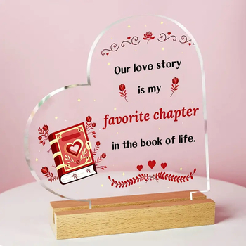 Srcoliki akrilni stolni ukras, modernog umjetničkog stila, otisak, idealan kao osobni dar za suvenir s putovanja, završetak studija ili useljenje