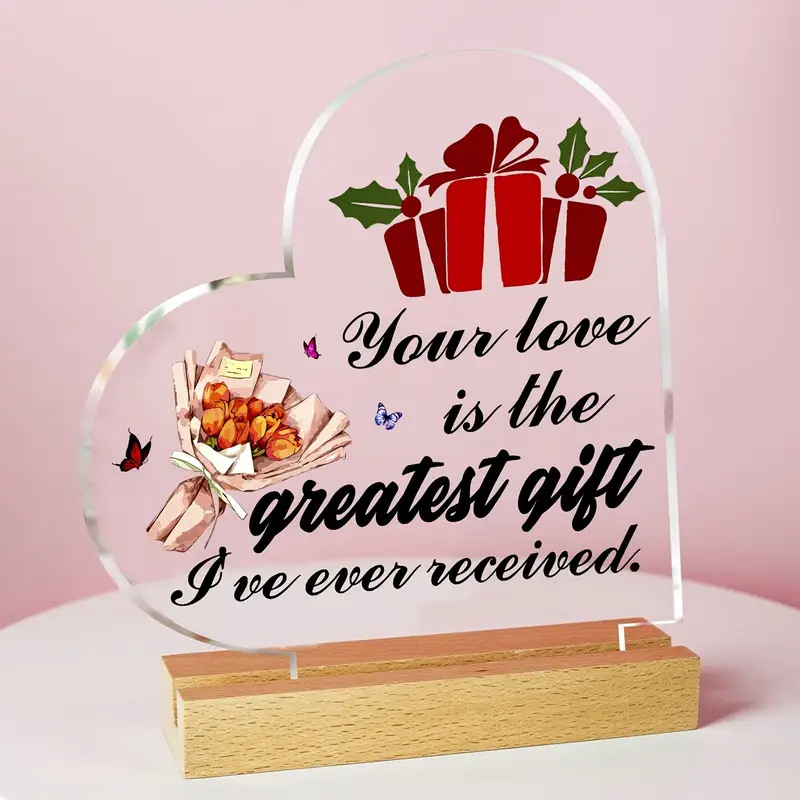 Srcoliki akrilni stolni ukras, modernog umjetničkog stila, otisak, idealan kao osobni dar za suvenir s putovanja, završetak studija ili useljenje