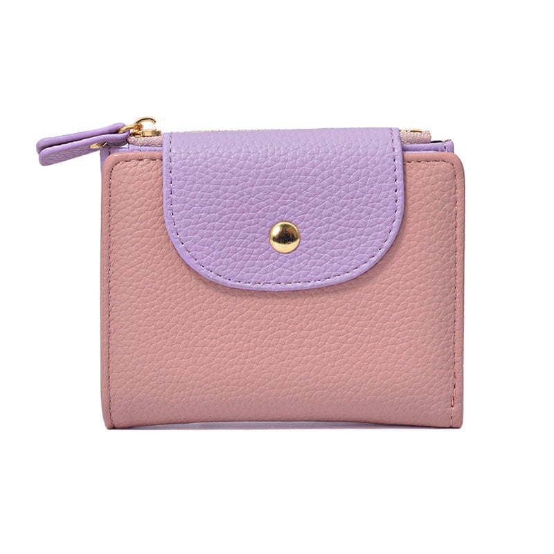 Dámska PU peňaženka na mince, bifold mini úložná taška, ultraľahká, proti krádeži, jednofarebná, veľká kapacita, EASTERN STAR