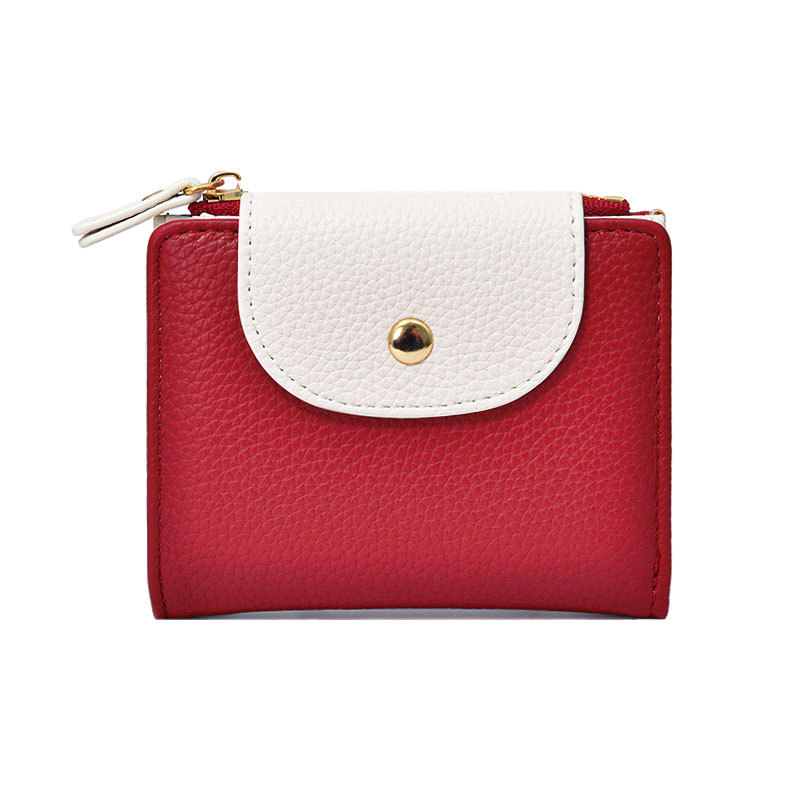 Dámska PU peňaženka na mince, bifold mini úložná taška, ultraľahká, proti krádeži, jednofarebná, veľká kapacita, EASTERN STAR