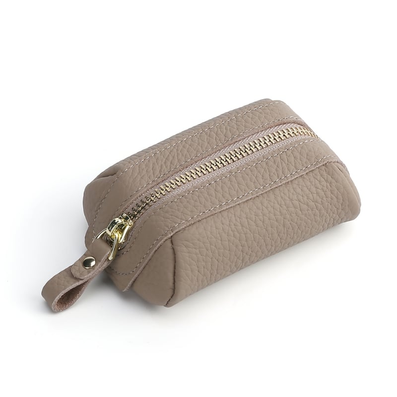 Kožená kapsička na kľúče, unisex, skladacia, 1 sklad, mestský minimalistický štýl