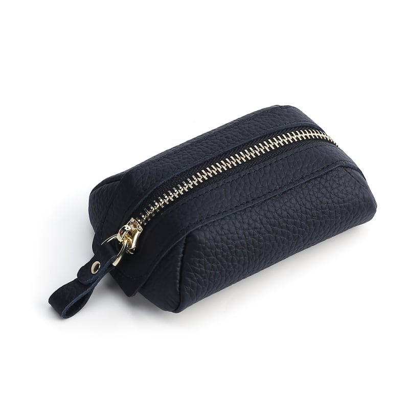 Kožená kapsička na kľúče, unisex, skladacia, 1 sklad, mestský minimalistický štýl