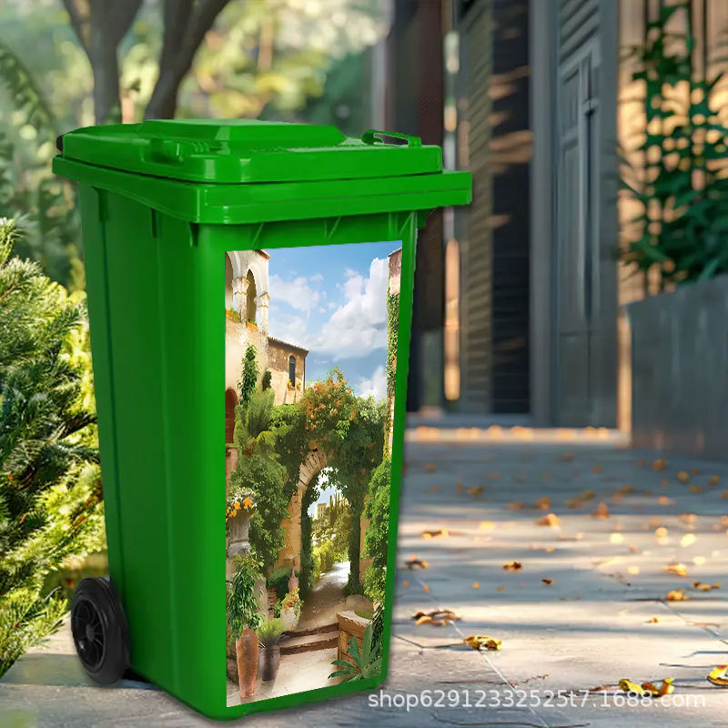 Autocolant decorativ de perete din PVC, impermeabil, autoadeziv, model abstract/floral/animal, 1 bucată, model plat