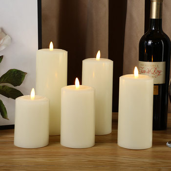 Elektronická sviečka, cylindrického tvaru, plastová, s diaľkovým ovládaním a prispôsobením