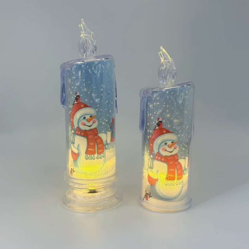 Öövalgustus Jõulude kunstlik küünal sisseehitatud akuga, akrüülvarjuga, geomeetriline LED-küünal meeleoluks dekoratsiooniks