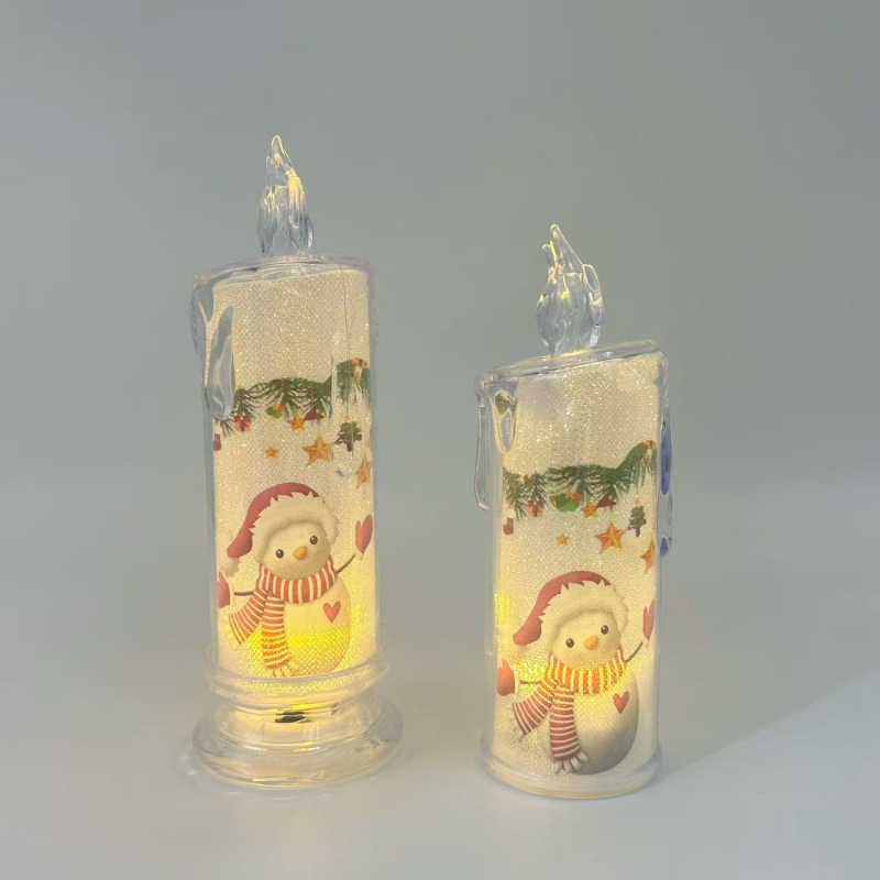 Öövalgustus Jõulude kunstlik küünal sisseehitatud akuga, akrüülvarjuga, geomeetriline LED-küünal meeleoluks dekoratsiooniks