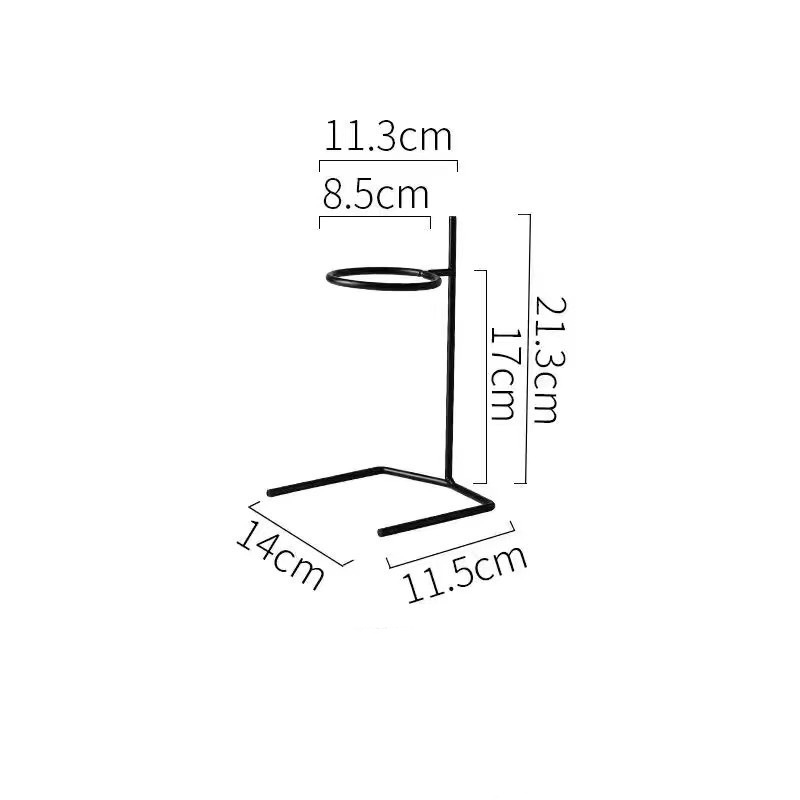 Kávový set: stojan na pour-over kávu so štýlom hadovitého tvaru držiaka filtra, kovová konštrukcia, ľahký luxusný retro štýl, prispôsobiteľný, Zhonggang