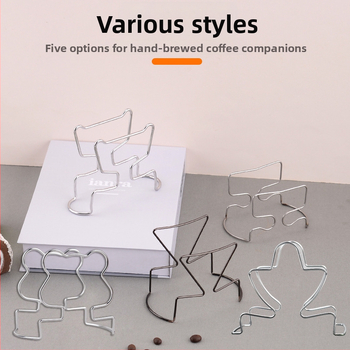 Nerezová oceľová držiak na kávový filter pre drip kávu — moderný minimalistický dizajn