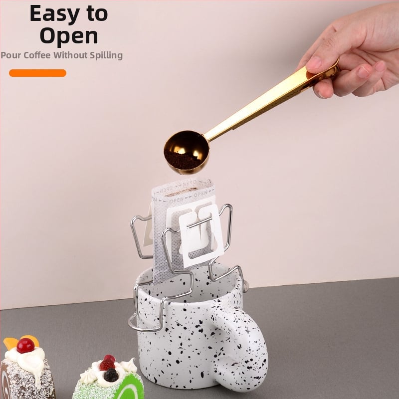 Roostevabast terasest kohvifiltrihoidik tilgakohvi jaoks — kaasaegne minimalistlik stiil